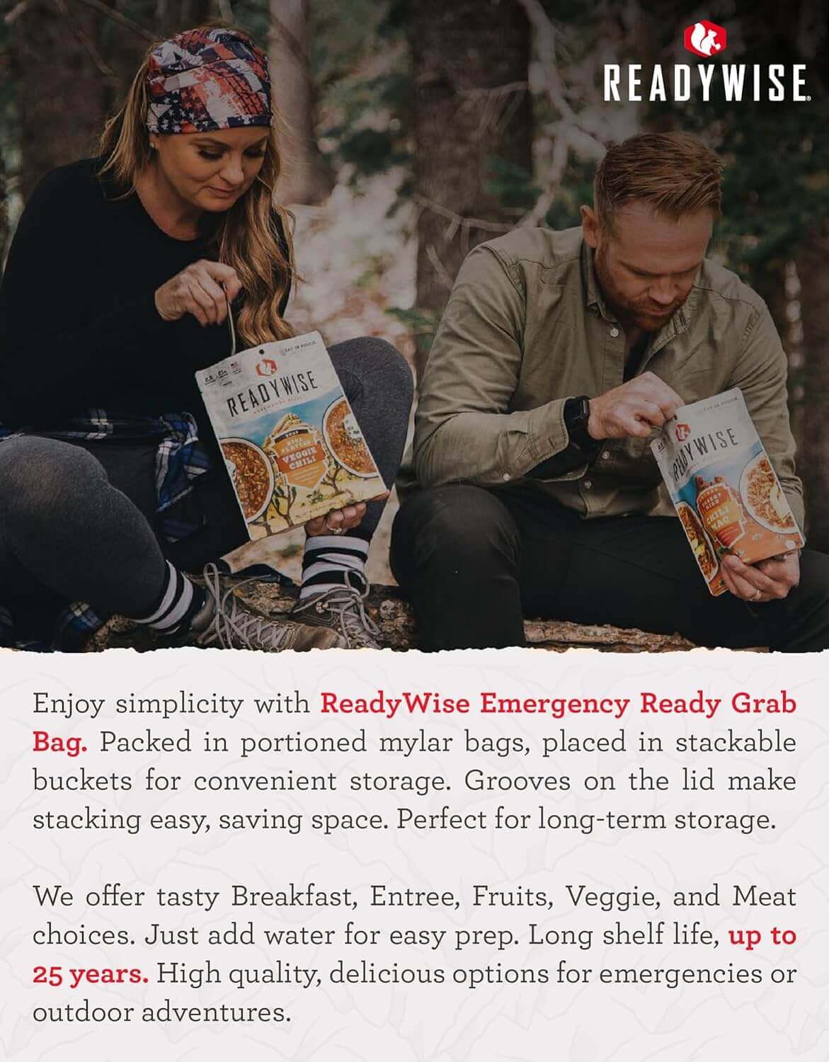 28 Serving Freeze Dried Breakfast & Entree, DryBag, UpTo 25 Years
