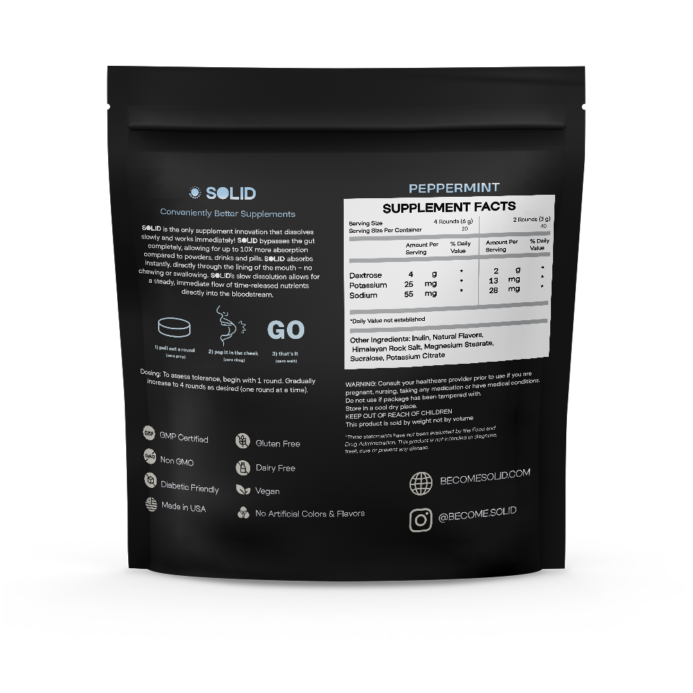 Solid Electrolyte Mints | 80 Dissolvable Rounds