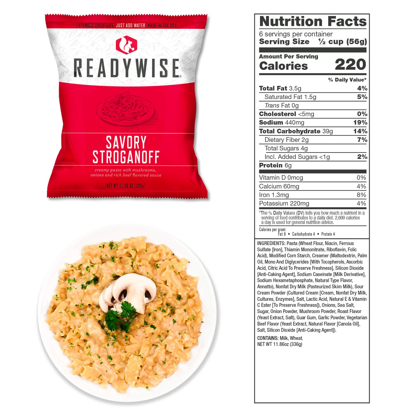 28 Serving Freeze Dried Breakfast & Entree, DryBag, UpTo 25 Years