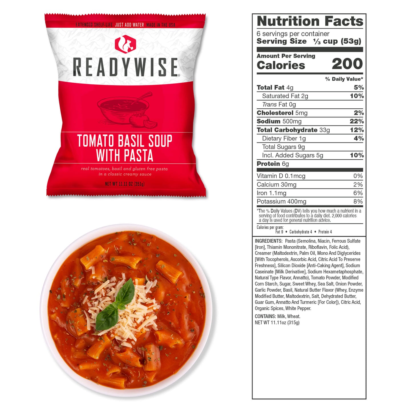 28 Serving Freeze Dried Breakfast & Entree, DryBag, UpTo 25 Years