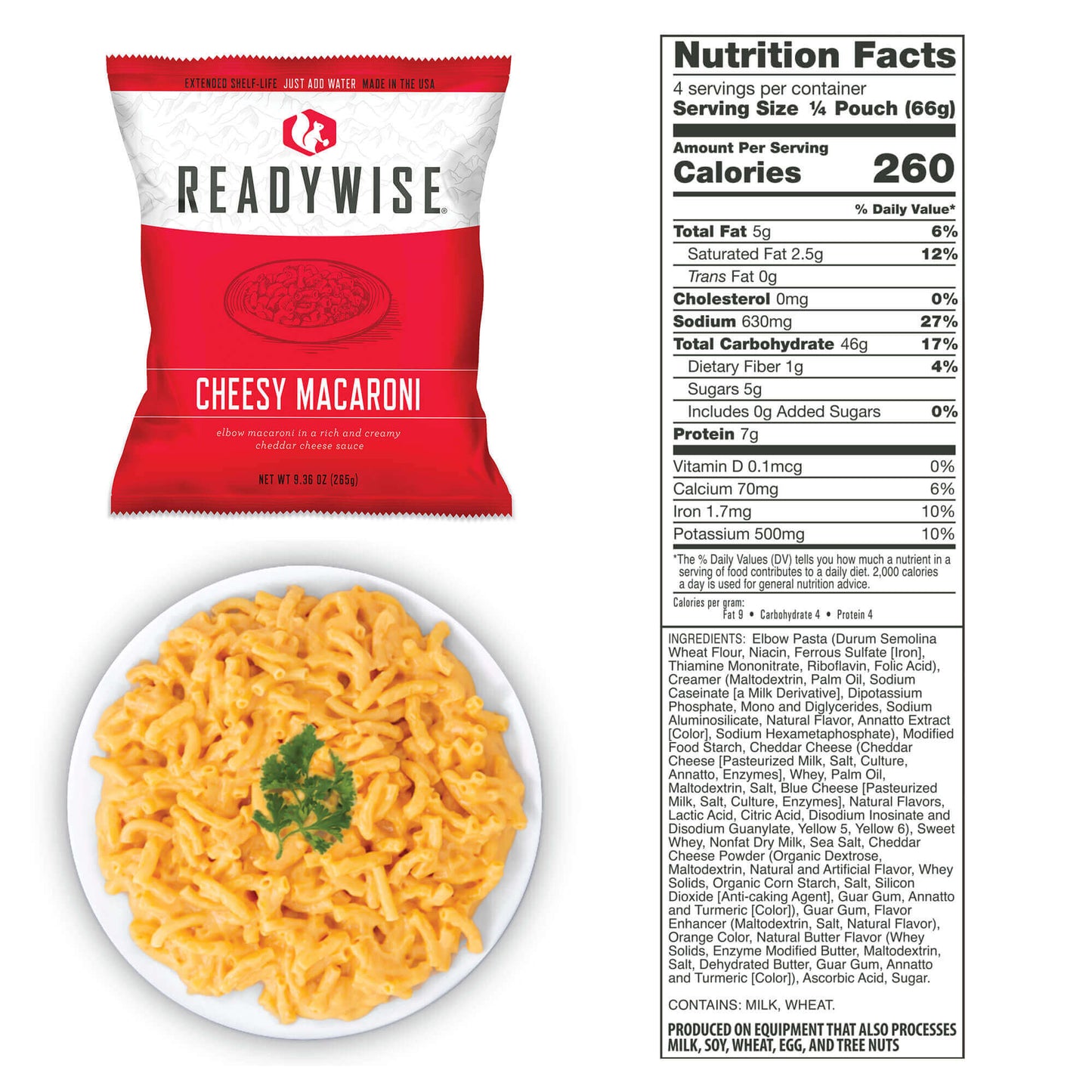 Freeze-Dried Emergency Food Pouches in Dry Bag - 60 Servings