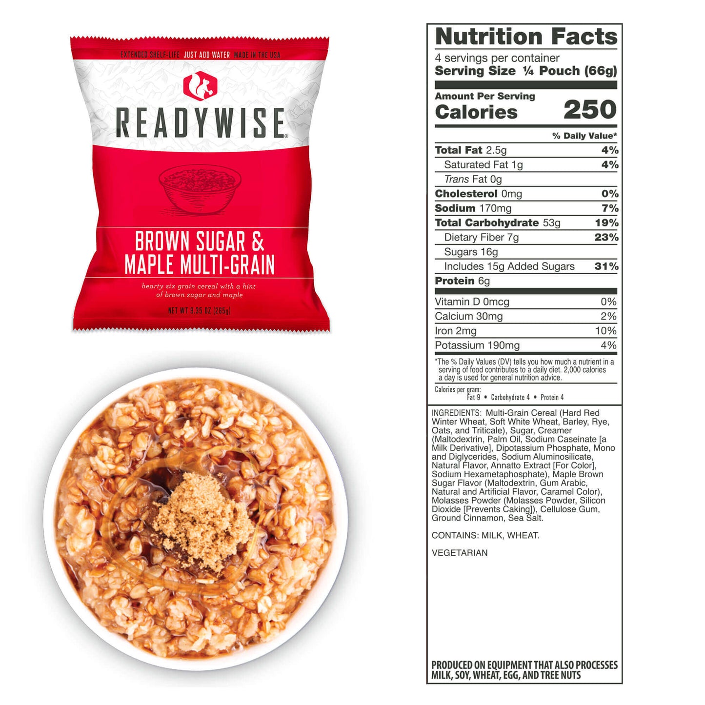 Freeze-Dried Emergency Food Pouches in Dry Bag - 60 Servings