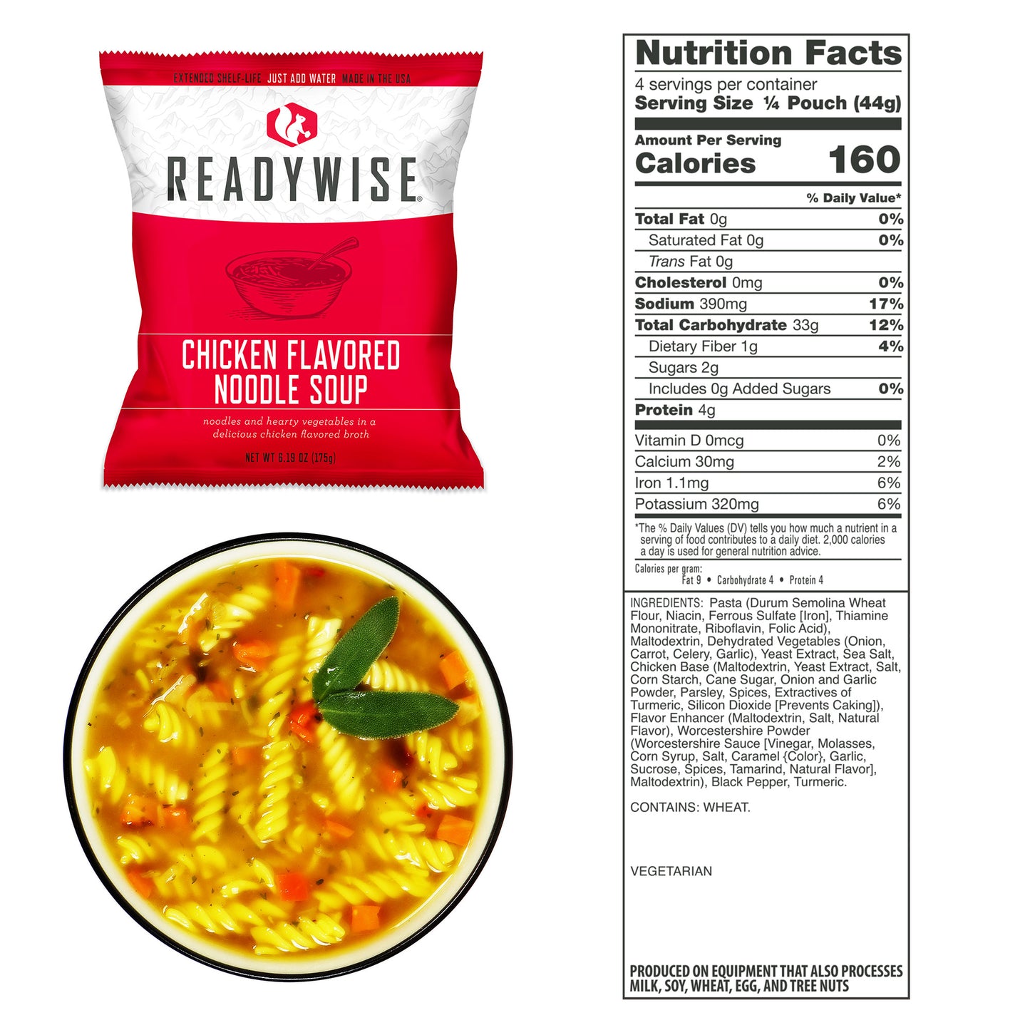 Freeze-Dried Emergency Food Supply Entree Variety Pack - 60 Servings