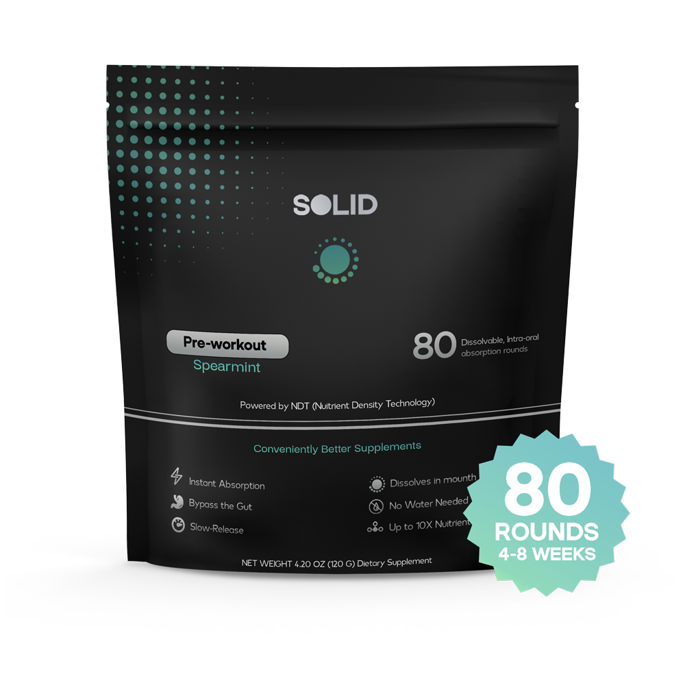 SOLID Pre-workout Mints & Sours | 80 Dissolvable Rounds