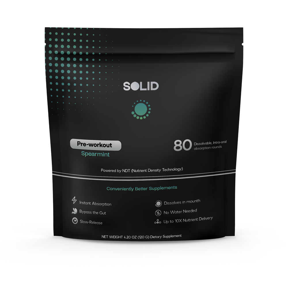 SOLID Pre-workout Mints & Sours | 80 Dissolvable Rounds
