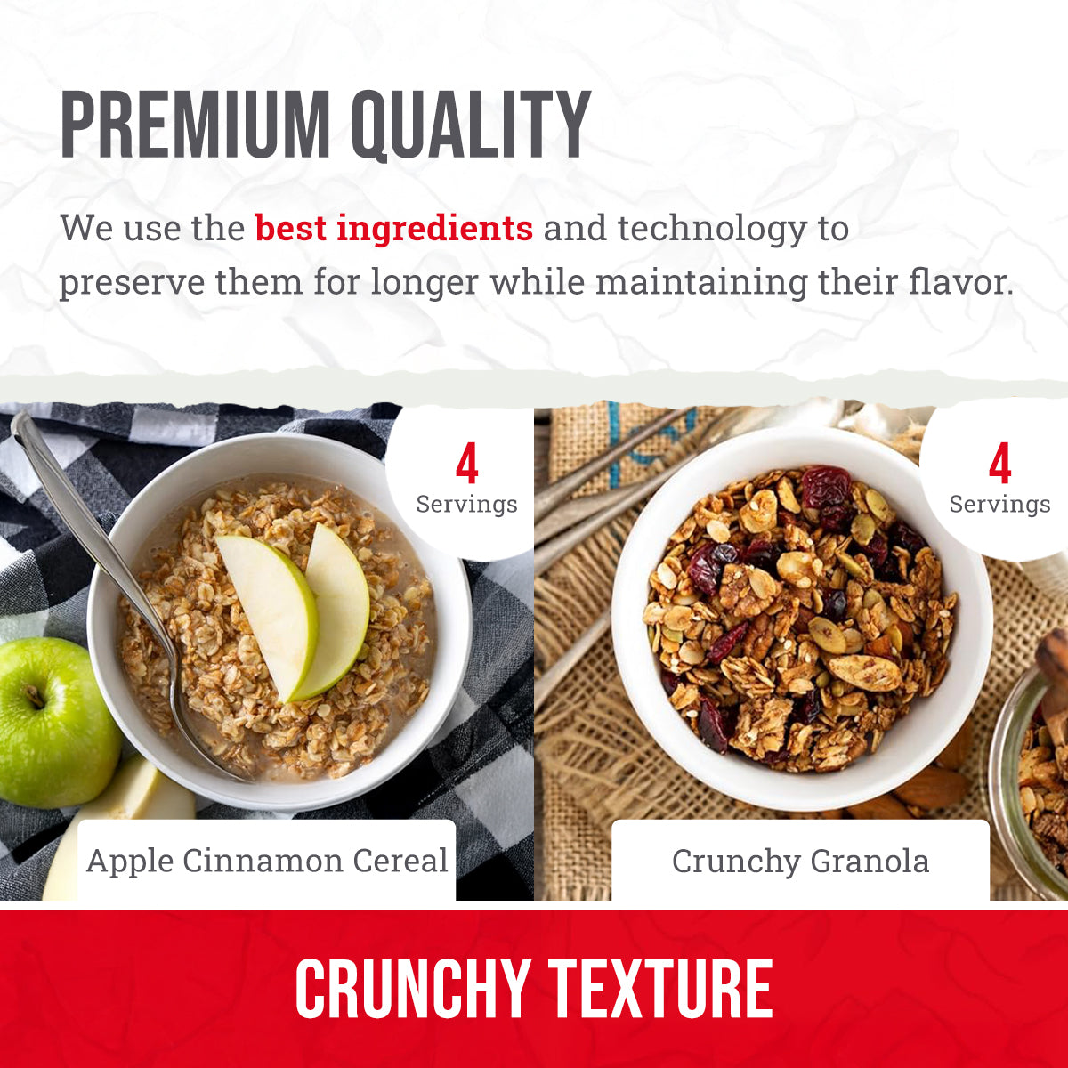 28 Serving Freeze Dried Breakfast & Entree, DryBag, UpTo 25 Years