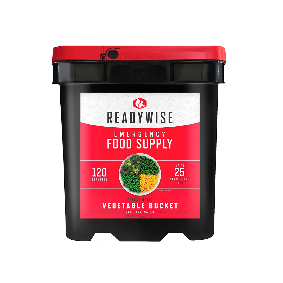 120 Servings Vegetable Bucket Broccoli Sweet Corn Beans Peas Freeze Dried Up To Shelf Life Emergency Food