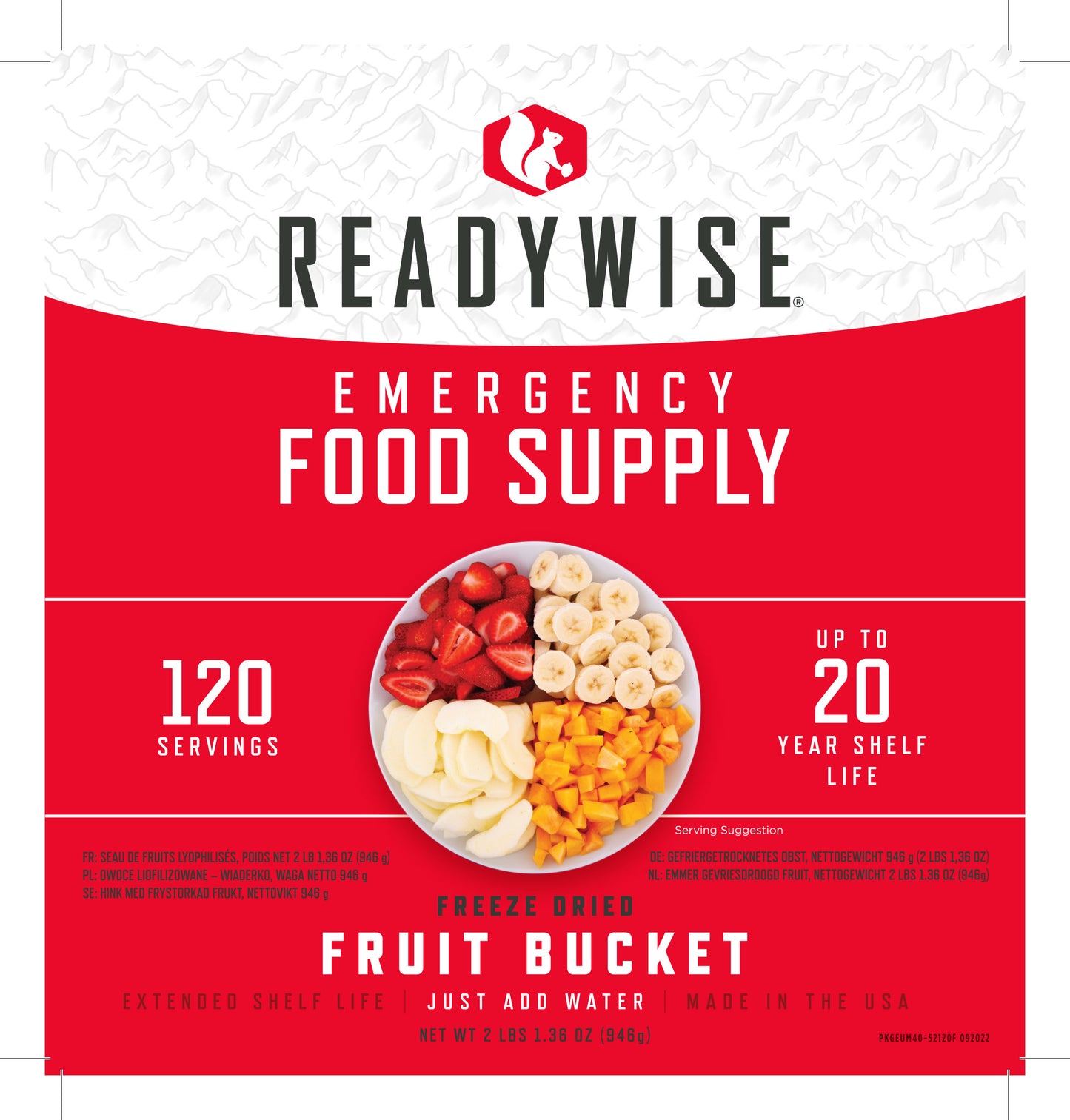 Freeze-Dried Fruit Variety Pack - 120 Servings