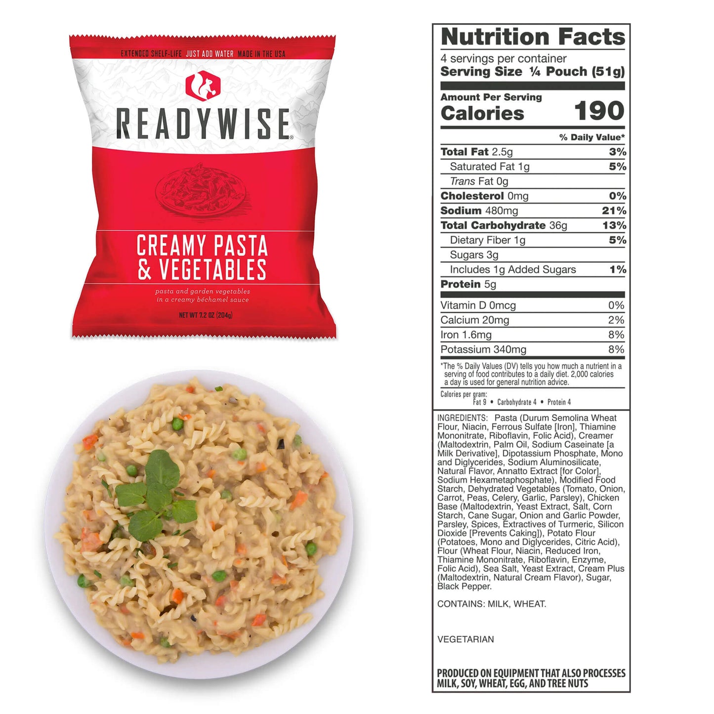 Freeze-Dried Emergency Food Pouches in Dry Bag - 60 Servings